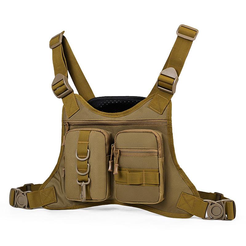 Hot Selling Oxford Sports Fishing Cycling Unisex Chest Bag Sports Exercise Hunting for Running Hiking Cross-Border Vest B037A