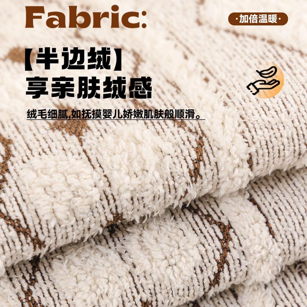 Half Velvet Thickened Sofa Cover Winter New Plush Fixed Non-Slip Cushion One-Piece Sofa Cover Durable Cat-Scratch Resistant
