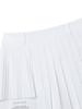 WIDEANGLE To Asymmetrical Double Pleated Culotte Shorts L_White