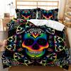Skull Duvet Cover Set God Of Gamblers Bedding Set Poker Skeletonteens Adults Skull Double Queen King Size Polyester Qulit Cover