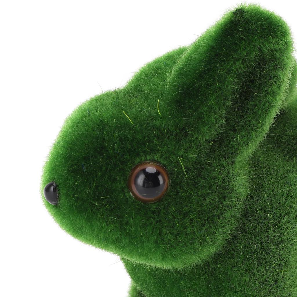 Hase Pflanzstecker Regenfest Grün Moosbeflockte Hasenfigur für Hof Gartendekoration