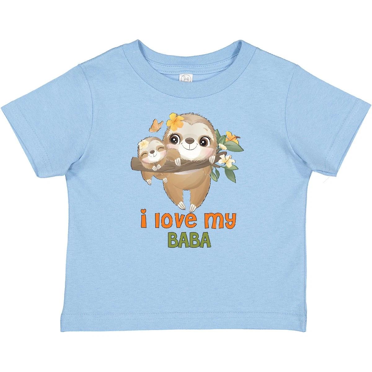 Inktastic Sloth I Love My Baba Baby T-Shirt Grandchild Grandma Grandson Matching 130