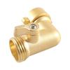 Brass RVs Water Inlet Connector 3/4GHT Ball Valves with Switches Space Saving Design Universal Compatibility