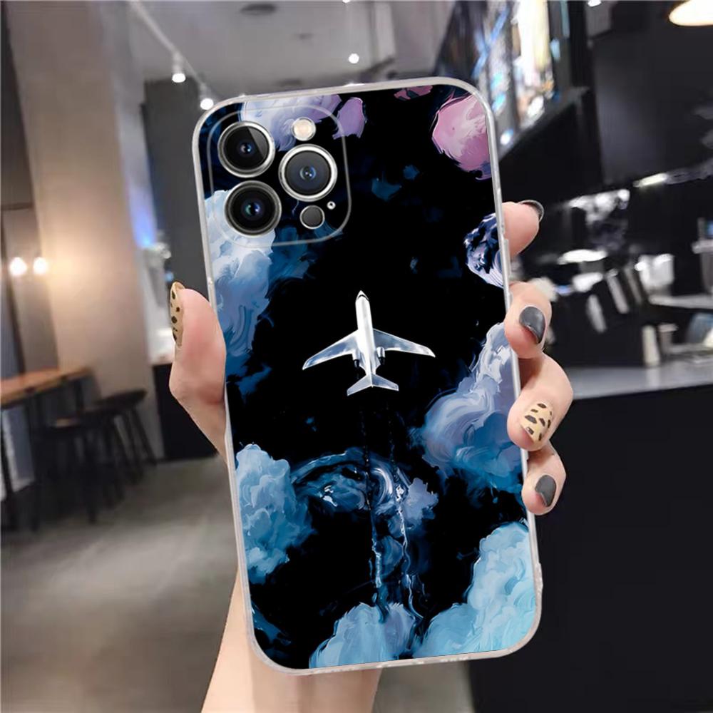 geography Travel fly Phone Case For iPhone 15 14 11 12 13 Mini Pro XS Max Cover 6 7 8 Plus X XR SE 2020 Funda Shell