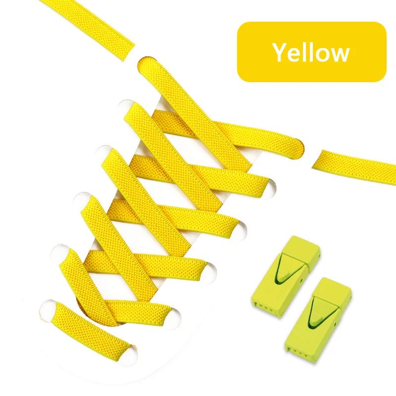 Colorful Lock Elastic Laces Sneakers Shoelaces Without Ties Tennis No Tie Shoe Laces Kids Adult Wide Shoelace Shoe Accessories