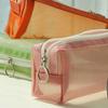Cute Transparent Pencil for Case Mesh Makeup Storage Holder Pouch Solid Color for Travel Cosmetics Stationery Small Craf