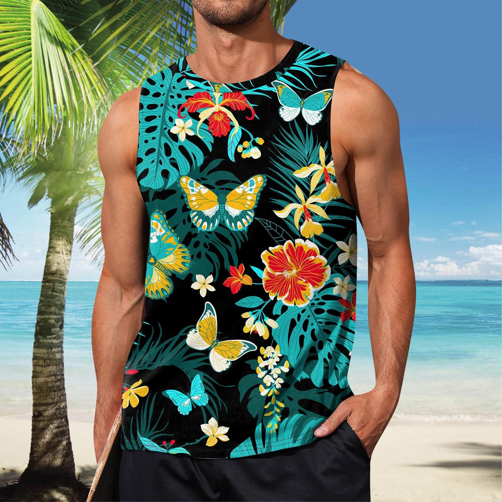 

Летний мужской однотонный поглощающий пот дышащий жилет без рукавов с принтом и расширяющимся плечом XL