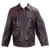 AEROLEATHER Pferdeleder lange Jacke mit langem Halbgürtel Jacke 40 BraunGebraucht