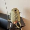 Summer High-End Niche Mobile Phone Crossbody Small Bag Women'S Outdoor Sports Solid Color Canvas Water Cup Bag