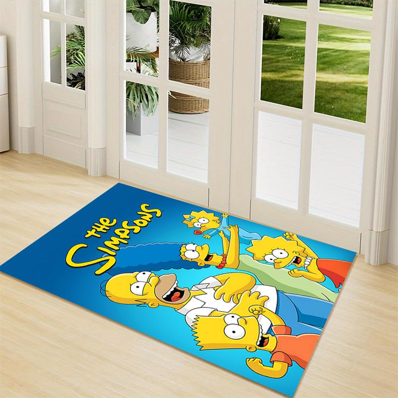 Simpsons Family Adventure Carpet Rug Soft Washable Antislip Home Living Room Sofa Mats Personalized Christmas Rug