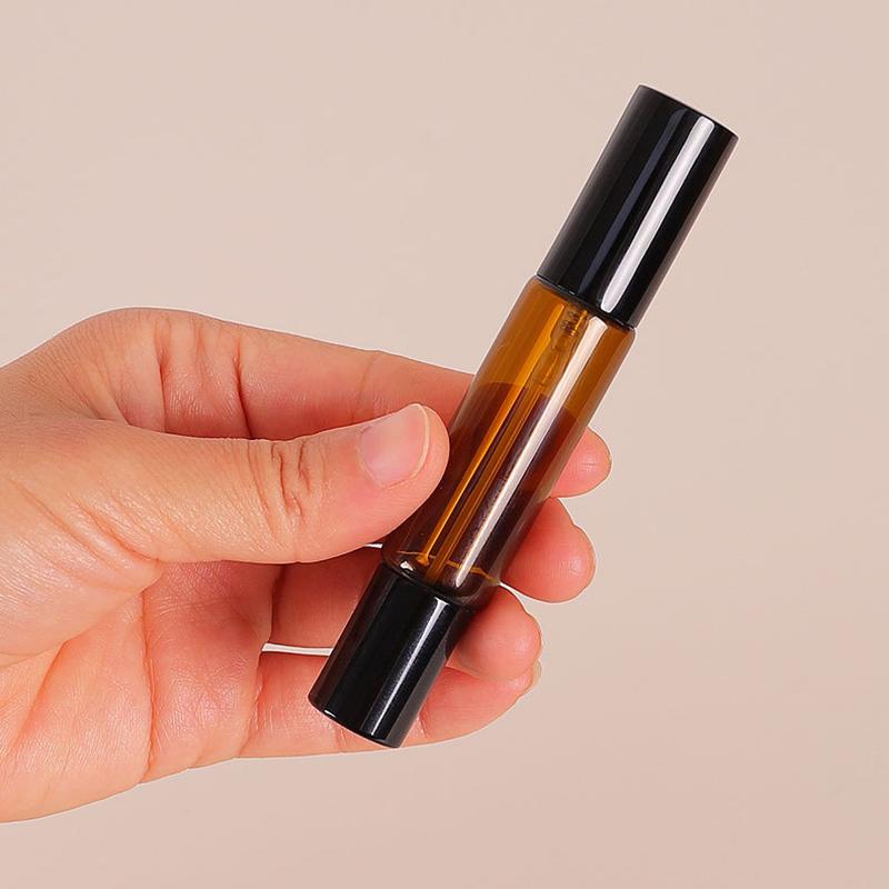 10Ml Double-Headed Perfume Glass Bottle Rolling And Mist Spray Aluminum Nozzle Glass Bottles Refillable Empty Fragrance Atomizer