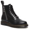 Dr. Martens 1460 Zip Black Polished Smooth Leather Round Toe Lace-Up Mid-Calf Boots Unisex Boots 32003001