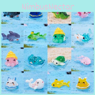 Adorables Figurines d'Animaux Marins Dessinés en Résine Parfaites Pour la Collection de Créatures Marines des Enfants