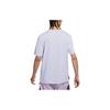 Jordan T Shirts Men's Purple Crew Neck Moderate Straight Fit DH8922-057