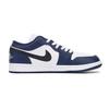Jordan Zapatillas de Baloncesto Vintage Air Jordan 1 para Mujer Caña Baja Blanco Azul 553560-141(Team59-SBOX)