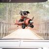Airplane Dog Hanging Decoration Acrylic Animal Pendant 2D Flat Home Christmas Tree Car Rearview Mirror Puppy Hanging Ornament