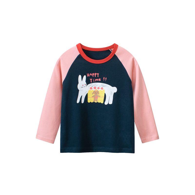 Brand Children's Clothing Pure Cotton Long-Sleeve T-Shirt 2026 Autumn New Model 27Home Girls' Base Shirt Baby Clothes