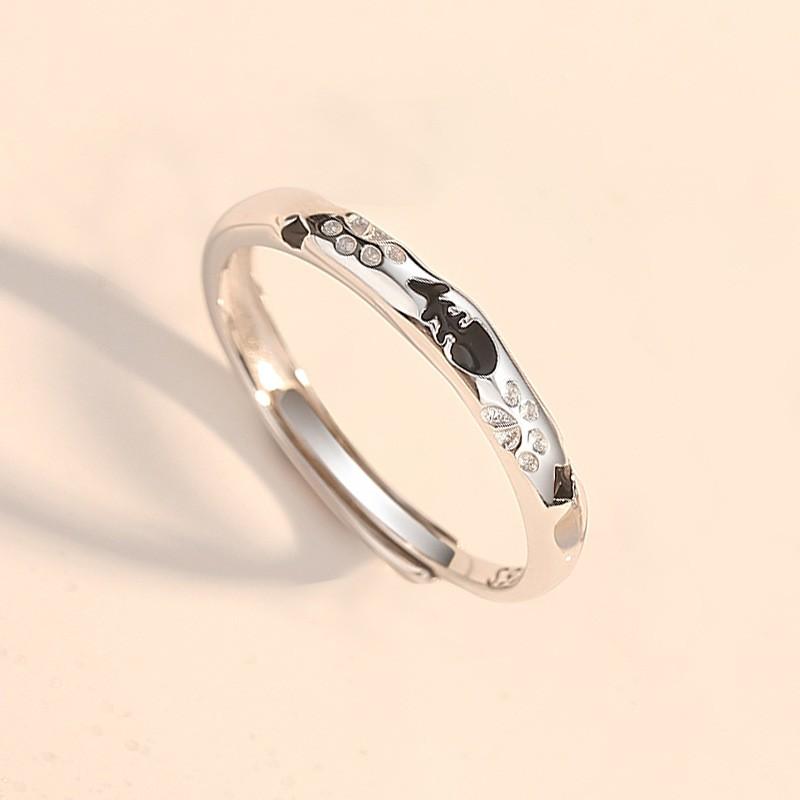 TICIA Original Cat Dog Couple Rings Open Adjustable Fashion Jewelry Men Women