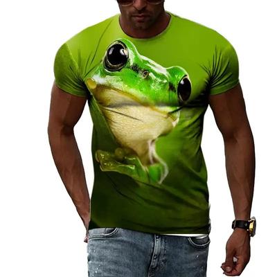 Funny Frog T-Shirts Animal 3D Print Streetwear Men Women Fashion Oversized Short Sleeve T Shirt Male Tees Tops Man Male Clothing