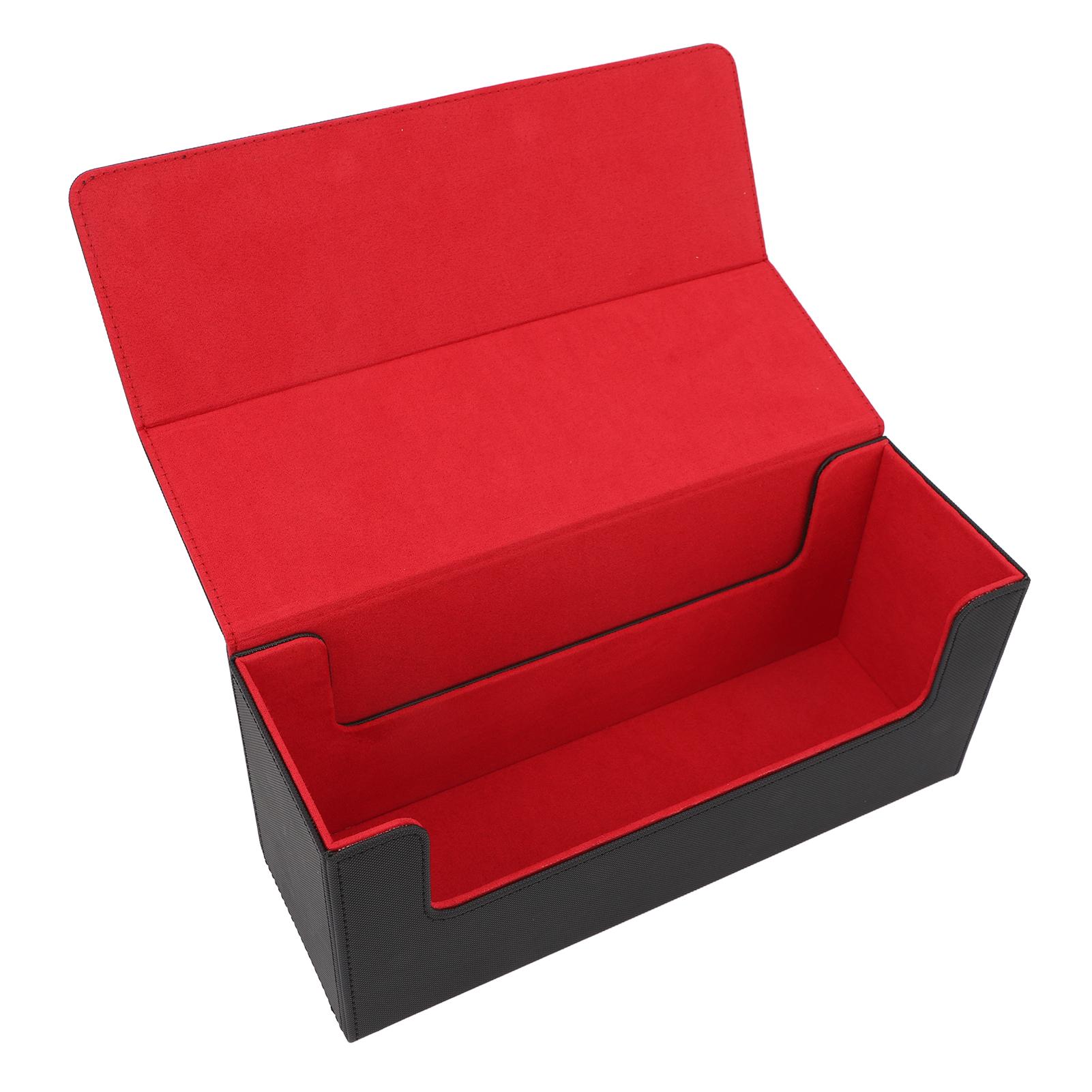 

Card Deck Box Holding 250 Cards PU Leather Magnetic Closure Game Card Storage Case for Trading Cards