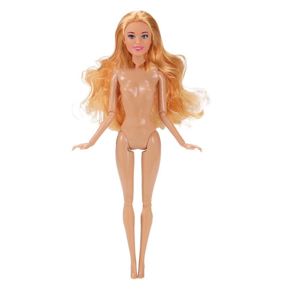 Curly Hair Action Figure Body Dark Skin DIY Dress Up Toy Supermodel Nude Doll Doll Accessories