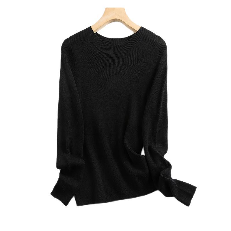 

Machine washable wool sweater women s worsted 0 pure wool seamless integrated sweater autumn new slim-fit knitted bottoming shirt S