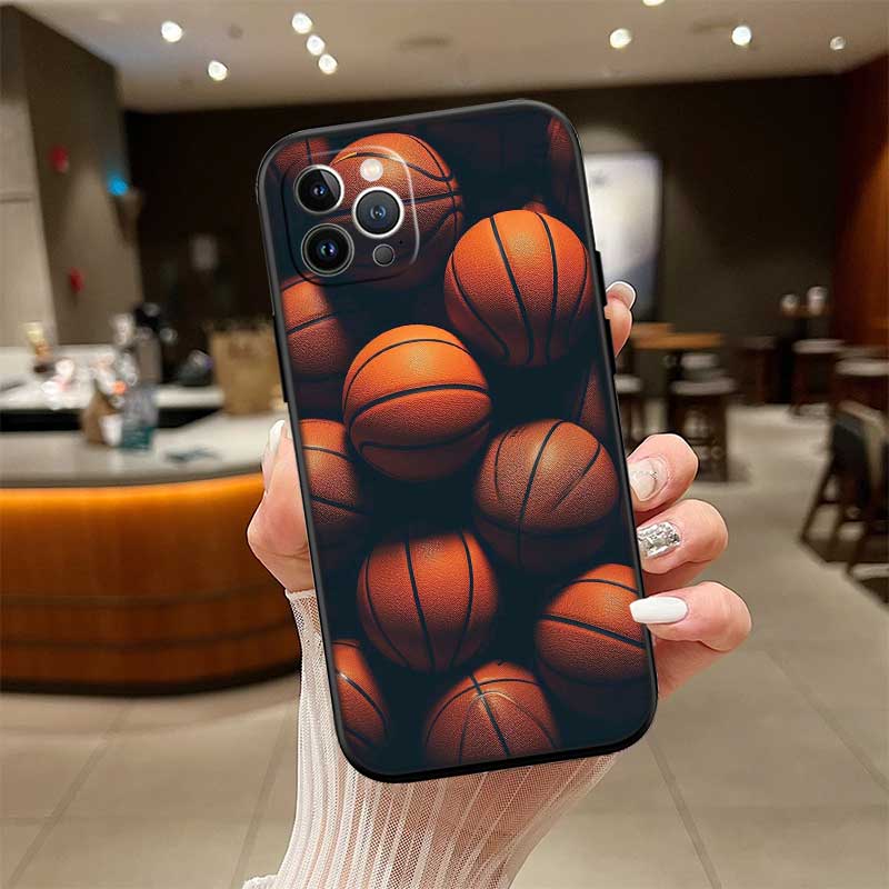 

UP13 Basketball Art Shoot New High-End Shell Phone Case for iPhone 16 15 14 13 12 Pro Max Plus Mini iPhone 15 Pro Max