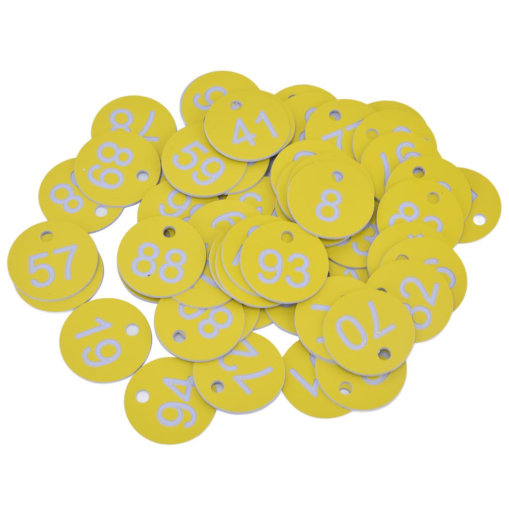 50Pcs Beehive ABS Round Numbered Sign Labels with Hole Livestock Beekeeping Supplies Beekeeping Label Beekeeping