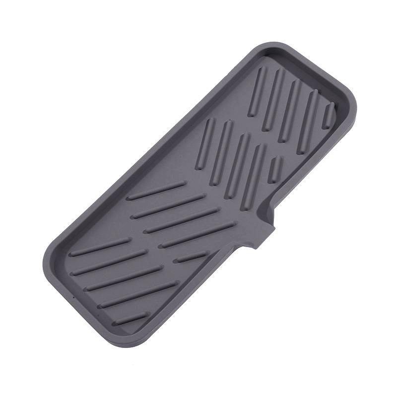 1pc Silicone Soap Dish Short Long Anti-slip Quick Drain Soft Rectangle Multi-functional Soap Holder Tray Box Bathroom Supplies