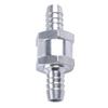 Aluminum Inline One Way Check Valve 6mm Non Return Fuel Pump Durable Silver for Low Pressure Petrol Diesel Water Oil Systems