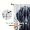 Dog Floral Print Curtains Polyester Fabric Suitable Bedroom Living Room Decoration Curtain Machine Washable Perfect For Sitting