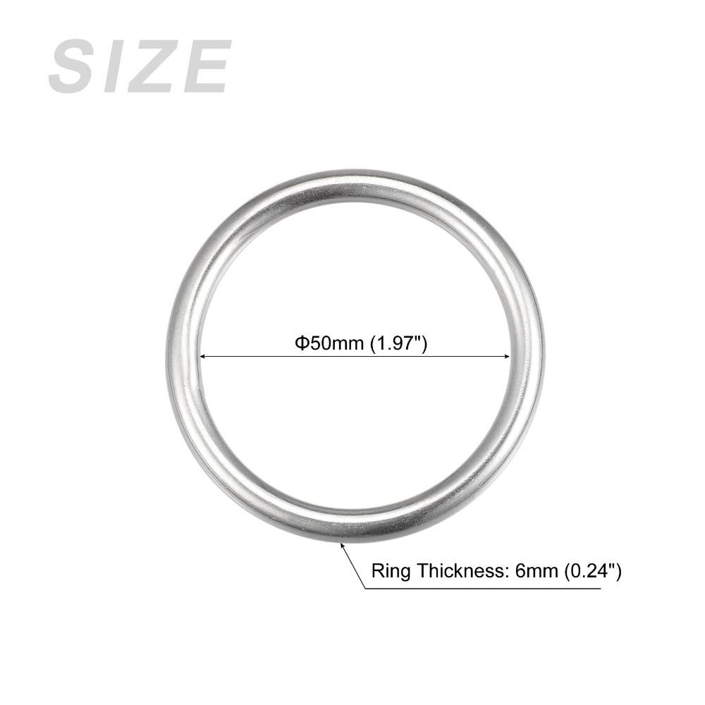 Roundness Rigging Ring 304 Stainless Steel Welding Circle Portable Metal Ring  Ropes