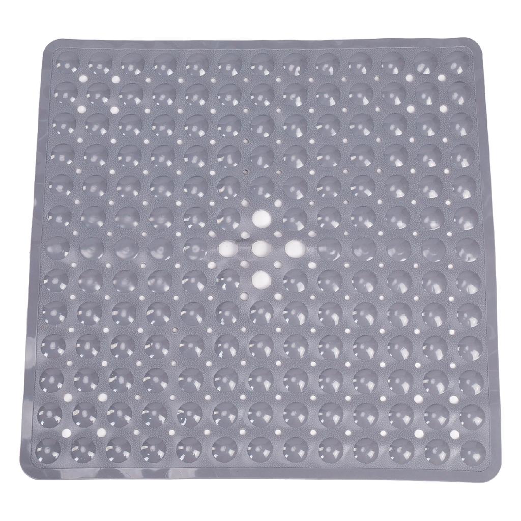 Square Bath Mat, Non-slip Bath Mat with Suction Cup, Bath Mat, Drain Hole, Machine Washable