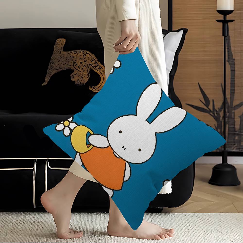Cartoon M-Miffys Personalized Pillow Dust Cover Bedroom Kids Party Decoration Pillowcase Birthday Children Gift