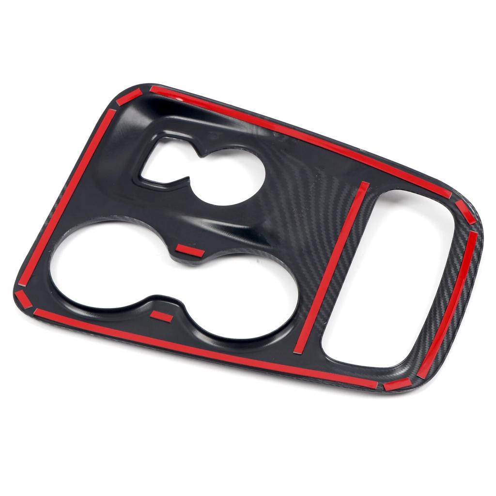 För Dodge Durango 2014 2015 2016 2017 Biltillbehör Kolfiber Svart Mittkonsol Växelspakspanel Skydd 1 st Endast Passar Vänsterstyrd!!