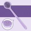 Long Handle Handle Exfoliating Scrubber with Hanging Hole Silicone Exfoliator Tool  Bathroom