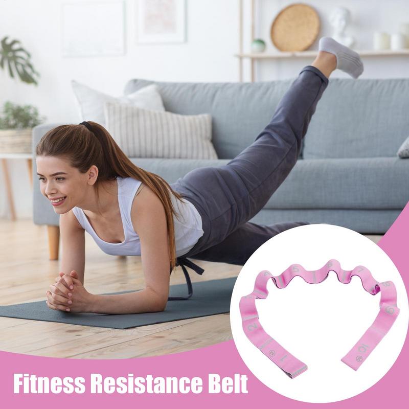 Resistance Band Leg Stretcher With 10 Loops Fitness Strap Elastic Strength Bands For Pilates Yoga Dance And Gymnastics Exercise