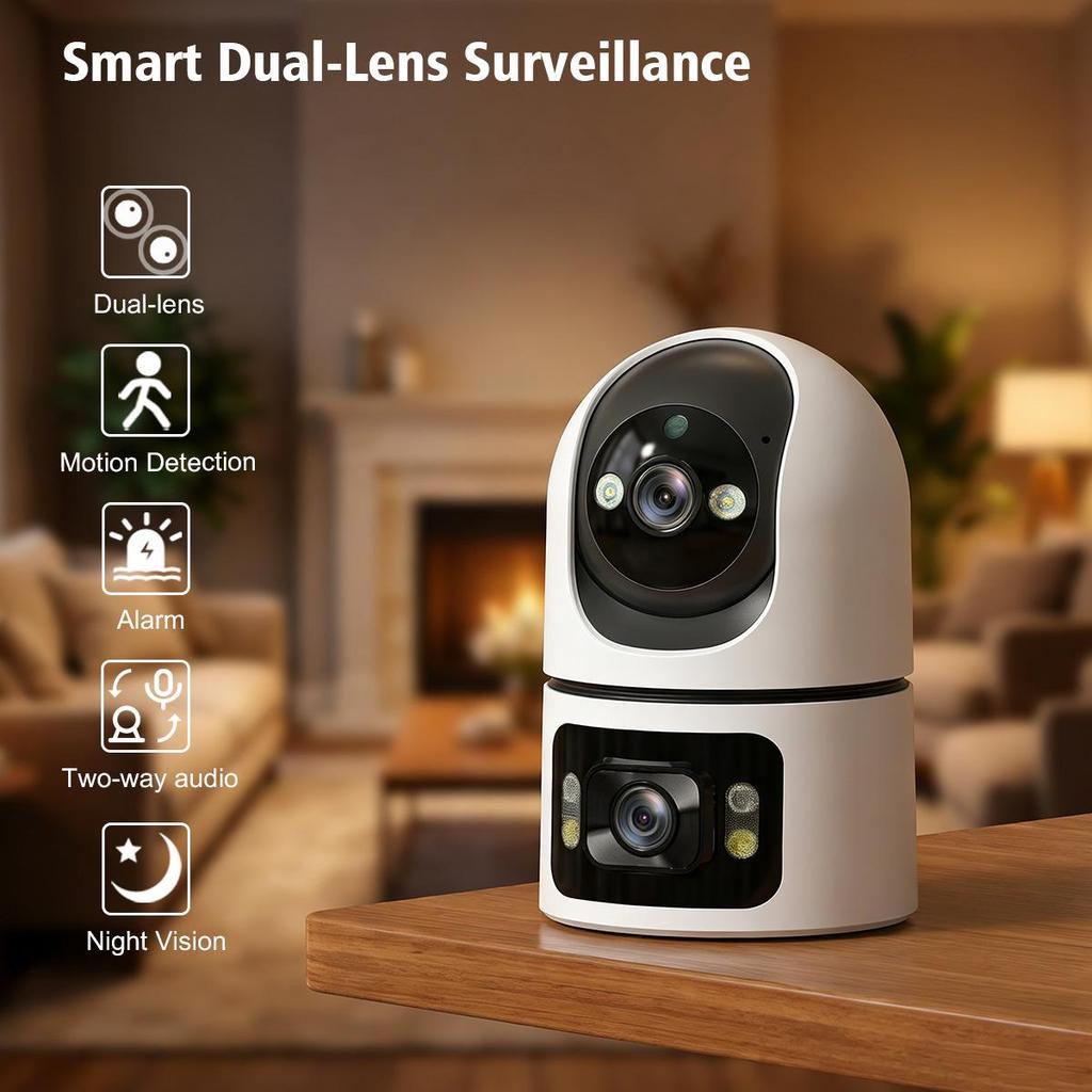 Chuangmi Binocular WiFi Camera with Two-Way Voice, Indoor/Outdoor Universal Use