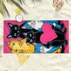 Pop style colorful cat-themed items polyester microfiber beach towel is highly absorbent suitable for swimming and beach outings