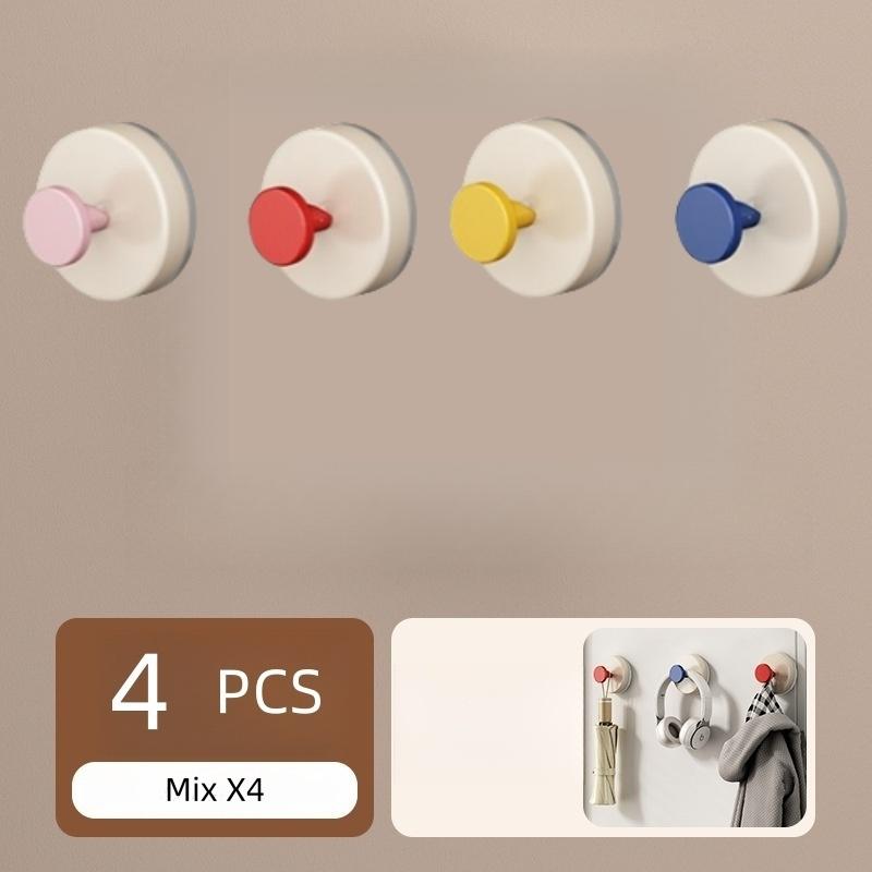 Suction Cup Hook Reusable Self-adhesive Hooks Wall Adhesive Hanger Towel Holder Travel Bathroom Kitchen ccessories Supplies