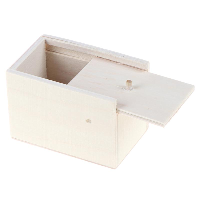 Funny Wooden Spider Box Hidden In Case Joke Gag Toy Halloween Gift