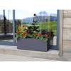 Window Box - EDA - Graphite Up - 25 L - Indoor/ Outdoor - Graphic Decor - 59 X 19.5 X H. 22,8 Cm - Anthracite Grey