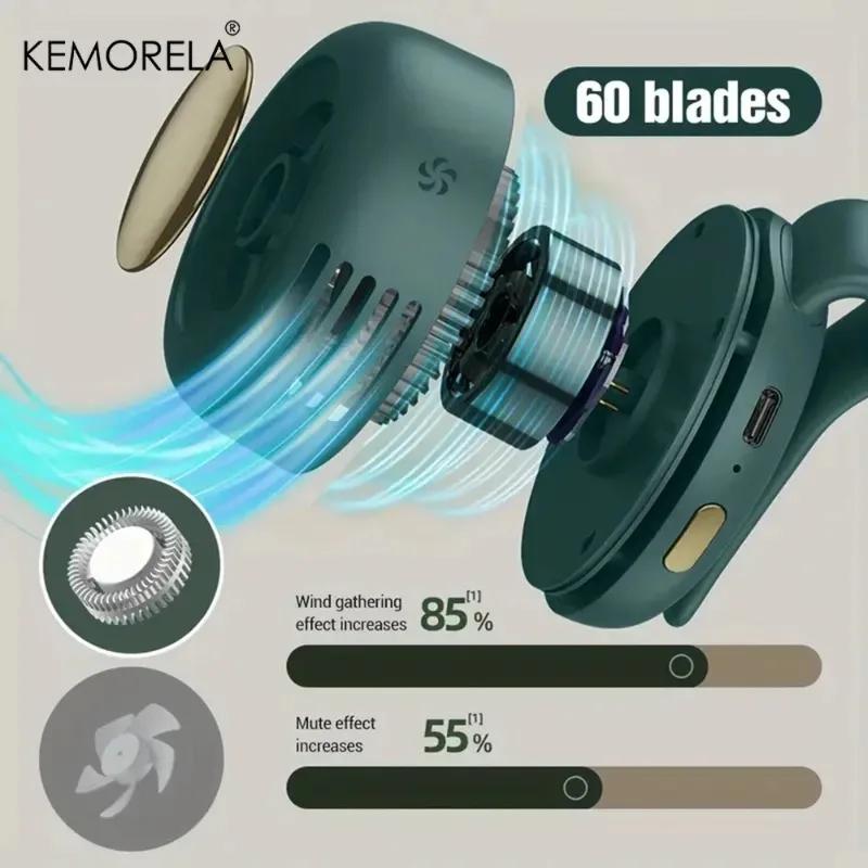 Whirlwind Leafless Fan With Portable Button Design USB Charging Silent Portable Mini Fan For Home And Outdoor Travel