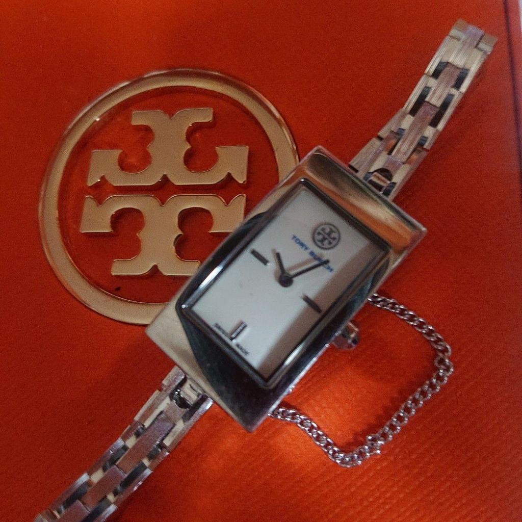 Used Tory Burch Rectango Silver Watch Women's