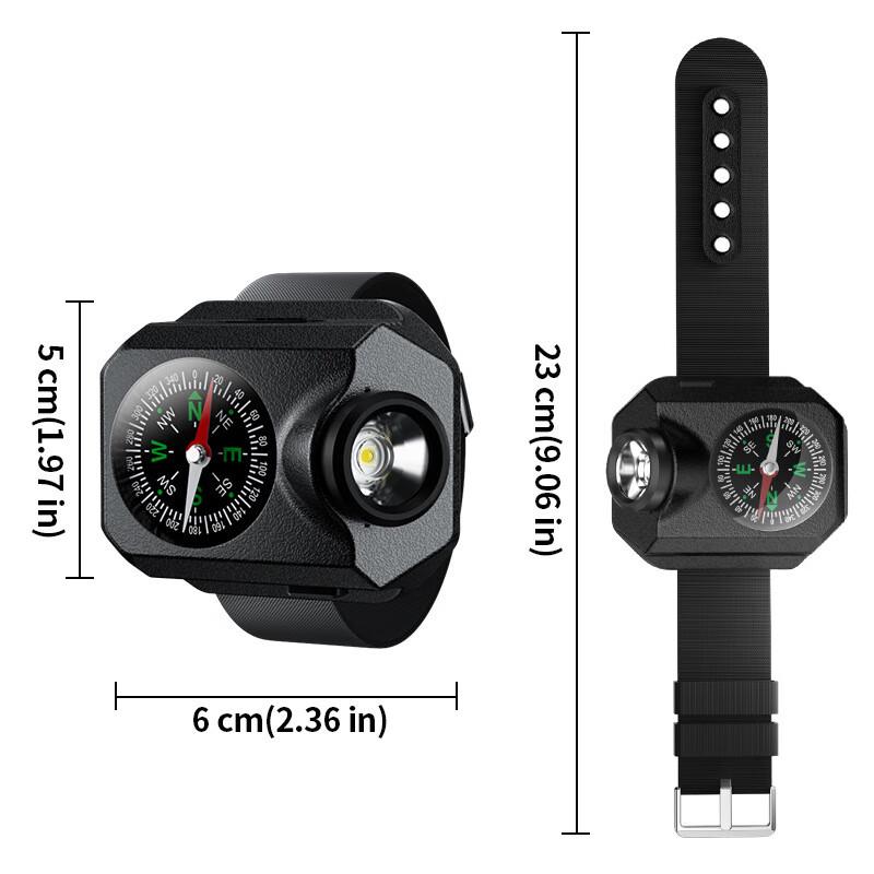 TERBLY Outdoor XPG LED Polslamp & Kompas Horloge