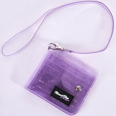New ID Card  Bag Transparent PVC Folding Neck Small Wallet Small Wallet Card Bag Card Set Short