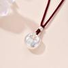 999 Pure Sterling Silver 3D Fu Character Necklace with Ingot Pendant for Couples