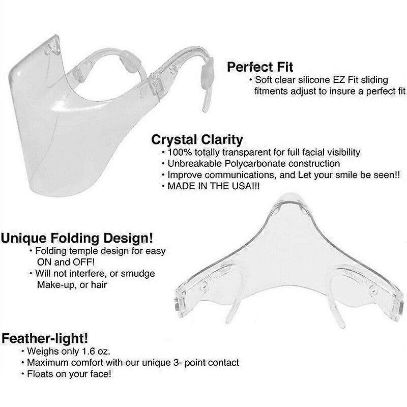 1pcs Transparent Protection Face Mask Adults Visual Mask Durable Mask Face Shield