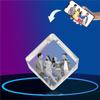 LED Heart-Shaped 3D Crystal Photo Engraving - DIY Laser Engraved White Crystal