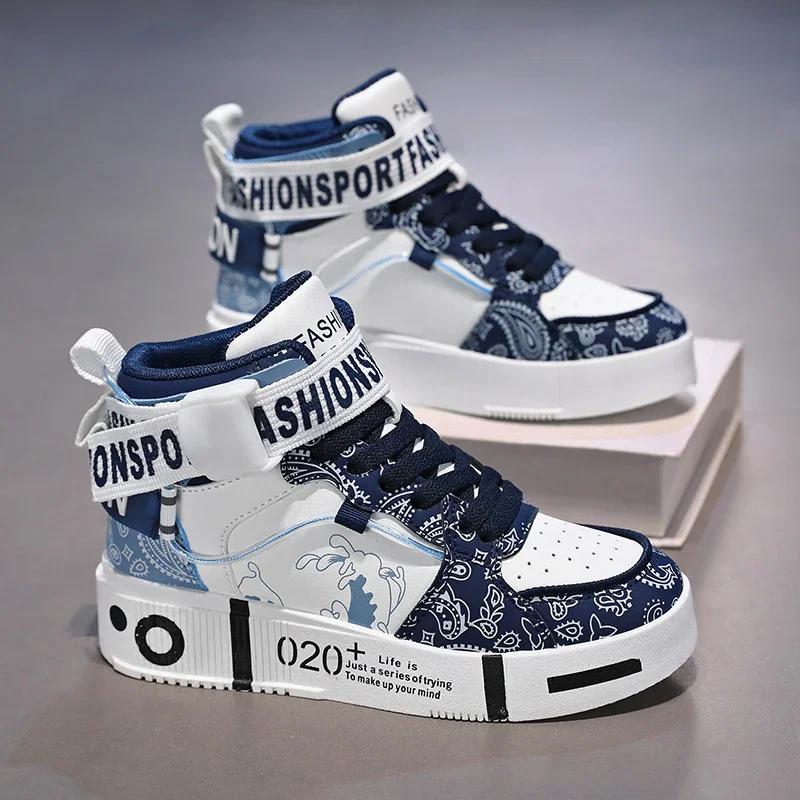 

Brand Kids Board Shoes High Top Sports Shoes Boys Fashion Basketball Sneakers Leisure Girls Flats Children Casual Walking Shoes 31